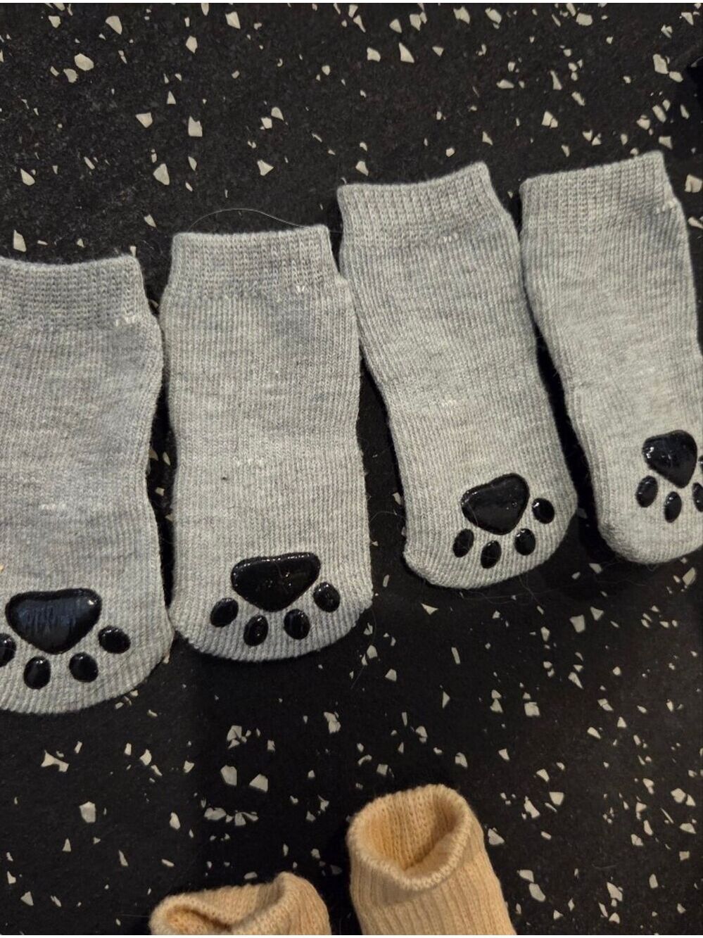 Anti-Slip Dog Socks with Paw Grip Design – Set of 4